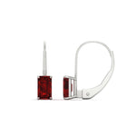 Load image into Gallery viewer, emerald-cut-ruby-leverback-3-ct.-solitaire-earrings-in-white-gold-FDEAR-9225EMGRUDR-3.00 CT-NL-WG