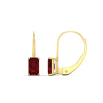 Load image into Gallery viewer, emerald-cut-ruby-leverback-3-ct.-solitaire-earrings-in-yellow-gold-FDEAR-9225EMGRUDR-3.00 CT-NL-YG