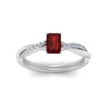 Load image into Gallery viewer, emerald-cut-ruby-simple-engagement-ring-in-white-gold-FD8253EMRGRUDR-NL-WG-GS.jpg