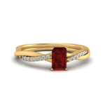 Load image into Gallery viewer, emerald-cut-ruby-simple-engagement-ring-in-yellow-gold-FD8253EMRGRUDR-NL-YG-GS.jpg