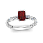 Load image into Gallery viewer, emerald-cut-ruby-twisted-engagement-ring-in-white-gold-FD9127EMRGRD-NL-WG-GS.jpg