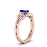 Load image into Gallery viewer, emerald-cut-sapphire-cluster-wedding-set-in-rose-gold-FDENS3110EMGSABL-NL-RG.jpg