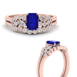 Load image into Gallery viewer, emerald-cut-sapphire-cluster-wedding-set-in-rose-gold-FDENS3110EMGSABL-NL-RG.jpg