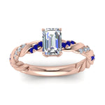 Load image into Gallery viewer, emerald-cut-sapphire-twisted-vine-engagement-ring-in-rose-gold-FD9127EMRGSABLANGLE5-NL-RG