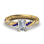 Load image into Gallery viewer, emerald-cut-sapphire-twisted-vine-engagement-ring-in-yellow-gold-FD9127EMRGSABL-NL-YG