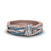 Load image into Gallery viewer, emerald-cut-simple-diamond-twisted-vine-bridal-ring-sets-with-ice-blue-topaz-in-14K-rose-gold-FD8233EMGICBLTO-NL-RG