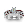 Load image into Gallery viewer, emerald-cut-simple-diamond-twisted-vine-bridal-ring-sets-with-ruby-in-950-Platinum-FD8233EMGRUDR-NL-WG