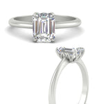 Load image into Gallery viewer, Cathedral Emerald Cut Solitaire Ring