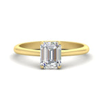 Load image into Gallery viewer, Cathedral Emerald Cut Solitaire Ring