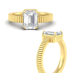 Load image into Gallery viewer, emerald-cut-solitaire-diamond-ring-setting-in-yellow-gold-fdenr11663emangle3-nl-yg