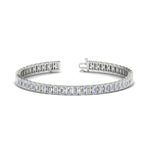 Load image into Gallery viewer, Emerald Cut Tennis Diamond Bracelet 10 Carat