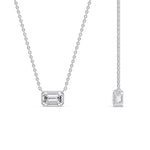 Load image into Gallery viewer, emerald-diamond-bezel-set-solitaire-pendant-in-white-gold-fdpd10538emangle3-0-50ct-nl-wg_d3ca5398-3b9a-44a7-9b7f-b173220b275f