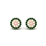 Load image into Gallery viewer, emerald-earring-jacket-for-2-carat-round-stud-earrings-in-rose-gold-fdear11307gemgrangle1-0-50ct-nl-rg.jpg