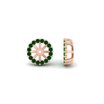 Load image into Gallery viewer, emerald-earring-jacket-for-2-carat-round-stud-earrings-in-rose-gold-fdear11307gemgrangle1-0-50ct-nl-rg.jpg