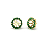 Load image into Gallery viewer, emerald-earring-jacket-for-2-carat-round-stud-earrings-in-yellow-gold-fdear11307gemgrangle1-0-50ct-nl-yg.jpg