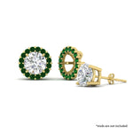 Load image into Gallery viewer, emerald-earring-jacket-for-2-carat-round-stud-earrings-in-yellow-gold-fdear11307gemgrangle1-0-50ct-nl-yg.jpg