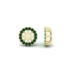 Load image into Gallery viewer, emerald-earring-jacket-for-2-carat-round-stud-earrings-in-yellow-gold-fdear11307gemgrangle1-0-50ct-nl-yg.jpg