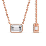 Load image into Gallery viewer, emerald-floating-diamond-solitaire-necklace-in-rose-gold-fdpd10538emangle3-5-00ct-nl-rg_d2493161-febb-4bd6-baff-31244915c3d2