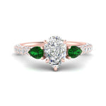 Load image into Gallery viewer, emerald-pear-accented-3-row-pear-shaped-engagement-ring-in-rose-gold-FD9982PERGEMGRANGLE3-NL-RG