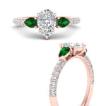 Load image into Gallery viewer, emerald-pear-accented-3-row-pear-shaped-engagement-ring-in-rose-gold-FD9982PERGEMGRANGLE3-NL-RG