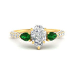 Load image into Gallery viewer, emerald-pear-accented-3-row-pear-shaped-engagement-ring-in-yellow-gold-FD9982PERGEMGRANGLE3-NL-YG