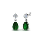 Load image into Gallery viewer, emerald-pear-drop-stud-diamond-earring-in-white-gold-FDEAR8386GEMGR-NL-WG-GS