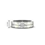 Load image into Gallery viewer, enamel-diamond-heart-wedding-bands-in-white-gold-FD11100R-NL-WG