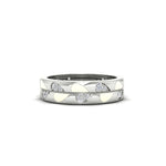 Load image into Gallery viewer, enamel-diamond-heart-wedding-bands-in-white-gold-FD11100R-NL-WG