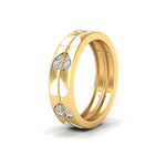Load image into Gallery viewer, enamel-diamond-heart-wedding-bands-in-yellow-gold-FD11100R-NL-YG