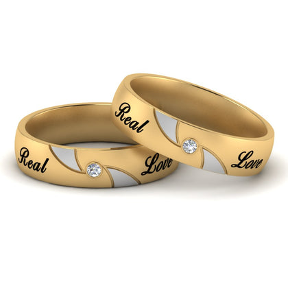 Engraved Lgbt Diamond Bands