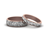 Load image into Gallery viewer, engraved-matching-rings-for-him-and-her-in-rose-gold-FD8860B-NL-RG.jpg