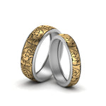 Load image into Gallery viewer, engraved-matching-rings-for-him-and-her-in-white-gold-FD8860B-NL-WG.jpg