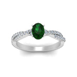 Load image into Gallery viewer, entwined-oval-shaped-emerald-engagement-in-white-gold-FD8233OVRGEMGR-NL-WG-GS.jpg