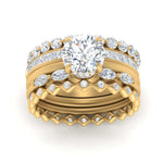Load image into Gallery viewer, fancy-shaped-bands-with-solitaire-rings-in-FD-10104RO-NL-YG