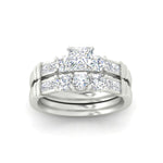 Load image into Gallery viewer, Princess Cut Channel Bar Diamond Bridal Set