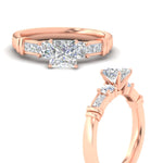 Load image into Gallery viewer, Princess Cut Channel Bar Set Diamond Ring