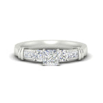 Load image into Gallery viewer, Princess Cut Channel Bar Set Diamond Engagement Ring