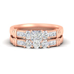 Load image into Gallery viewer, Lab Grown Princess Cut Channel Bar Wedding Ring Set