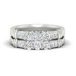 Load image into Gallery viewer, Lab Grown Princess Cut Channel Bar Wedding Ring Set
