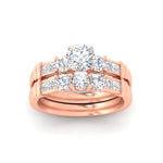 Load image into Gallery viewer, Channel Bar Diamond Wedding Ring Set