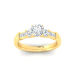 Load image into Gallery viewer, Round Cut Channel Bar Set Diamond Ring