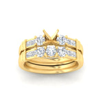 Load image into Gallery viewer, Semi Mount Channel Bar Diamond Wedding Ring Set