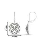 Load image into Gallery viewer, filigree-circle-drop-lever-back-diamond-earring-in-white-gold-FD-EAR11279ANGLE1-NL-WG-HW