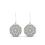 Load image into Gallery viewer, filigree-circle-drop-lever-back-diamond-earring-in-white-gold-FD-EAR11279ANGLE2-NL-WG
