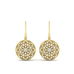 Load image into Gallery viewer, filigree-circle-drop-lever-back-diamond-earring-in-yellow-gold-FD-EAR11279ANGLE2-NL-YG
