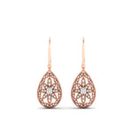 Load image into Gallery viewer, Filigree Diamond Openwork Teardrop Earrings