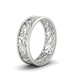 Load image into Gallery viewer, filigree-wedding-band-for-her-in-white-gold-fdw9301angle2-nl-wg