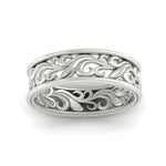 Load image into Gallery viewer, filigree-wedding-band-for-her-in-white-gold-fdw9301angle5-nl-wg