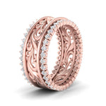 Load image into Gallery viewer, filigree-with-diamond-stacked-band-in-rose-gold-FD10147-NL-RG.jpg