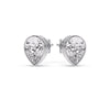 Load image into Gallery viewer, Half Carat Diamond Pear Drop Stud Bezel Earring
